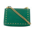 Gucci Small Pearl Studded Padlock Crossbody Bag Green #9219 by Bolt Boutique