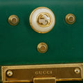 Gucci Small Pearl Studded Padlock Crossbody Bag Green #9219 by Bolt Boutique