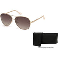 GUESS GU7470-S Pilot Sunglasses for Women + BUNDLE with Designer iWear Eyewear Care Kit (Refurbished) by DailySale
