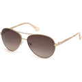 GUESS GU7470-S Pilot Sunglasses for Women + BUNDLE with Designer iWear Eyewear Care Kit (Refurbished) by DailySale