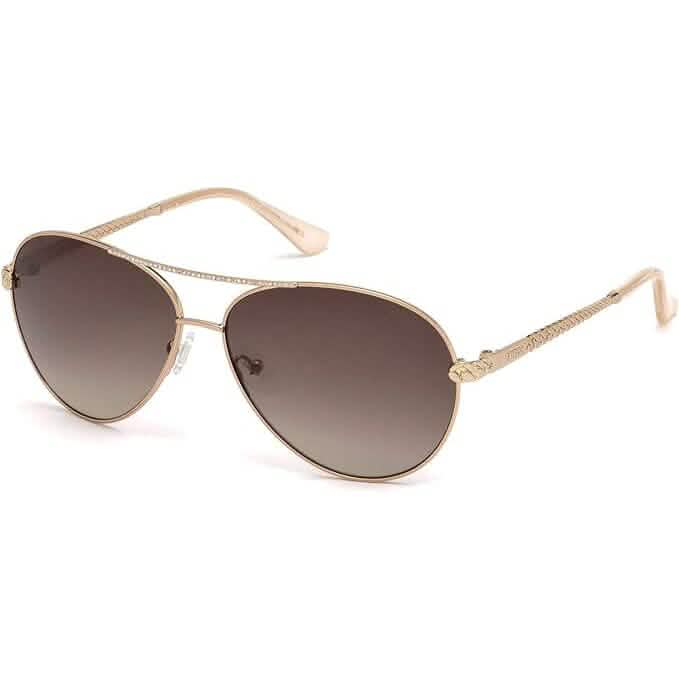 GUESS GU7470-S Pilot Sunglasses for Women + BUNDLE with Designer iWear Eyewear Care Kit (Refurbished) by DailySale