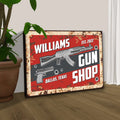 Gun Shop Sign II by Tailored Canvases