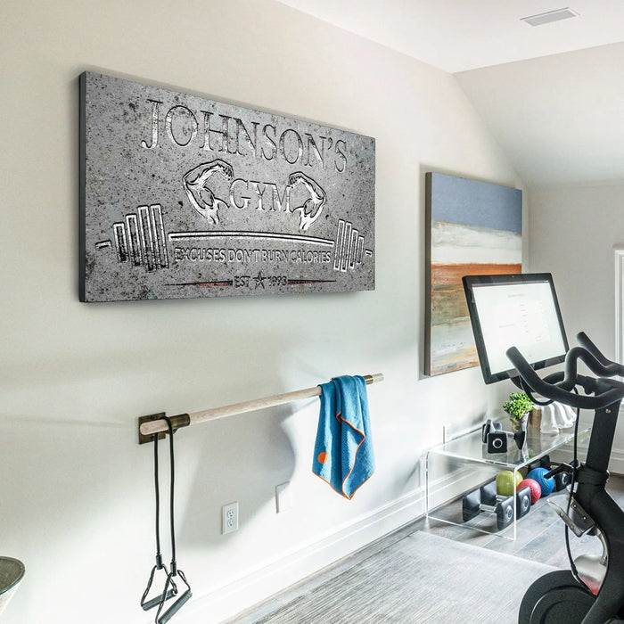 Gym Sign IX by Tailored Canvases