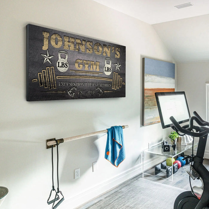 Gym Sign VIII by Tailored Canvases
