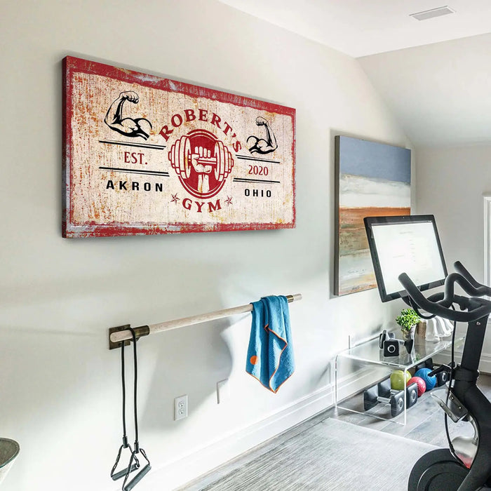 Gym Sign X by Tailored Canvases