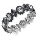 Charter Club Silver-Tone Crystal and Stone Stretch Bracelet by Vanessa Jane
