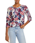 C by Bloomingdales Floral Print Cashmere Sweater, Size Medium by Vanessa Jane