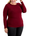 Aveto Juniors Plus Aveto Long Sleeve Crew Neck Tee by Vanessa Jane
