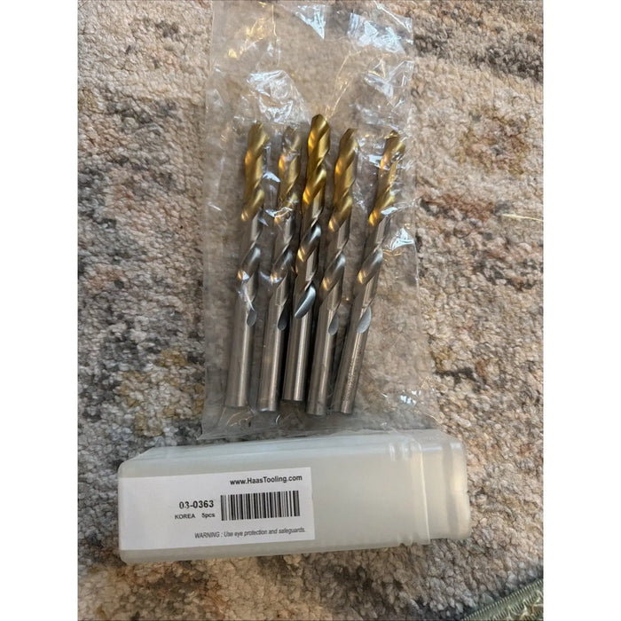 Haas Drill Bits 03-0363 TiN Coated Jobber Drills – Set of 5 by Price Is Right Miami