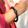 Habit Breaker - Black Obsidian & Tourmaline Bracelet by Conscious Items