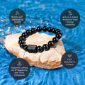 Habit Breaker - Black Obsidian & Tourmaline Bracelet by Conscious Items