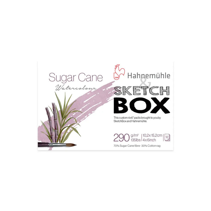 Hahnemuhle Sugar Cane Watercolour 12 Sheets- 290 GSM - 4x6 by ShopSketchBox