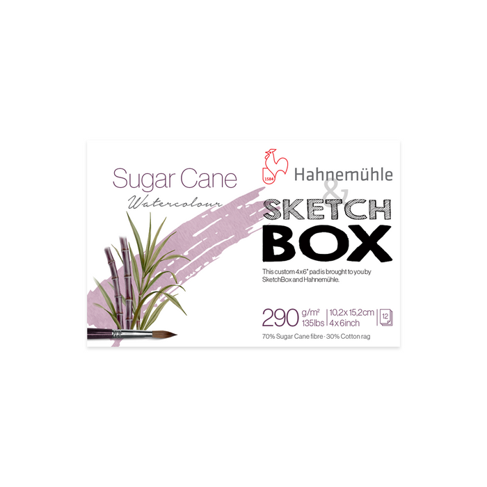 Hahnemuhle Sugar Cane Watercolour 12 Sheets- 290 GSM - 4x6 by ShopSketchBox