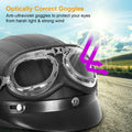 Half Motorcycle Helmet with Pilot Goggles by DailySale