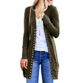 Halife Women's Long Sleeve Snap Button Down Knit Ribbed Neckline Cardigan Sweater by DailySale