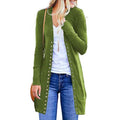 Halife Women's Long Sleeve Snap Button Down Knit Ribbed Neckline Cardigan Sweater by DailySale