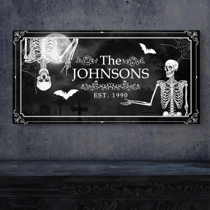 Halloween Family Name Sign by Tailored Canvases