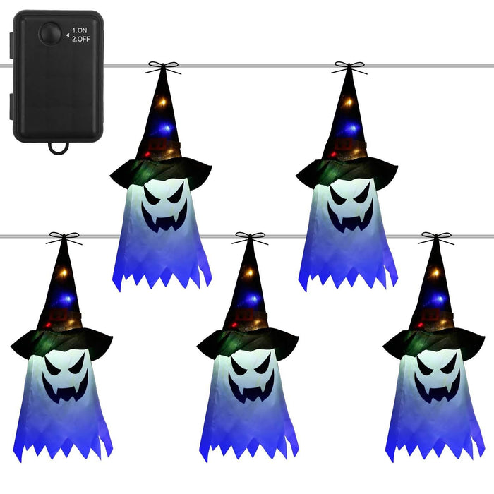 Halloween Ghost Witch Hat Hanging Light Lantern by DailySale