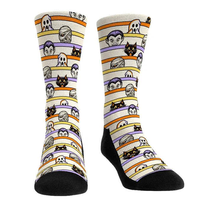 Halloween Peek-A-BOO Stripes by Rock 'Em Socks