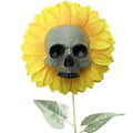 Halloween Sunflower Skull Head Garden Decoration by DailySale