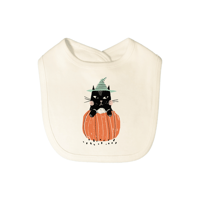 graphic bib | halloween cat by Finn + Emma