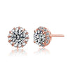 Halo CZ Stud Earring