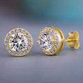 Halo Diamond Stud Earrings by DailySale