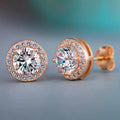 Halo Diamond Stud Earrings by DailySale