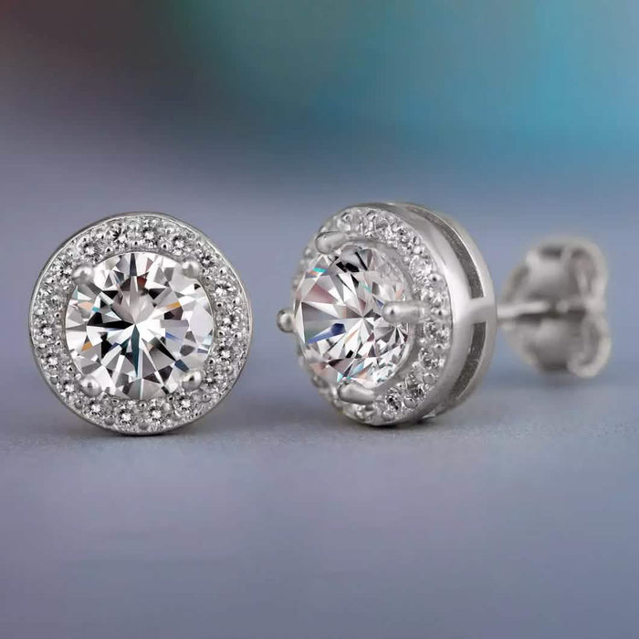 Halo Diamond Stud Earrings by DailySale