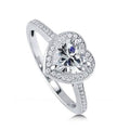 Halo Heart Cut Engagement Ring by DailySale