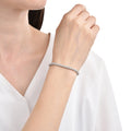 Halo Style Moissanite Bracelet by Fine Color Jewels