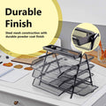 Halter 3 Tier Mesh Desktop Organizer with Sliding Paper Trays by DailySale