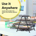 Halter 3 Tier Mesh Desktop Organizer with Sliding Paper Trays by DailySale