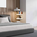 Halter Corner Floating Shelf - Space Saving Round Design with No Visible Support by DailySale