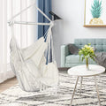 Hammock Chair Swing Seat with Detachable Metal Support Bar and 2 Seat Cushions by DailySale