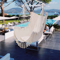 Hammock Chair Swing Seat with Detachable Metal Support Bar and 2 Seat Cushions by DailySale