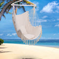Hammock Chair Swing Seat with Detachable Metal Support Bar and 2 Seat Cushions by DailySale