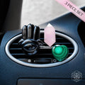 Hamsa Hand of Safe Travels: Aromatherapy Crystal Car Kit by Conscious Items