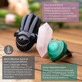 Hamsa Hand of Safe Travels: Aromatherapy Crystal Car Kit by Conscious Items
