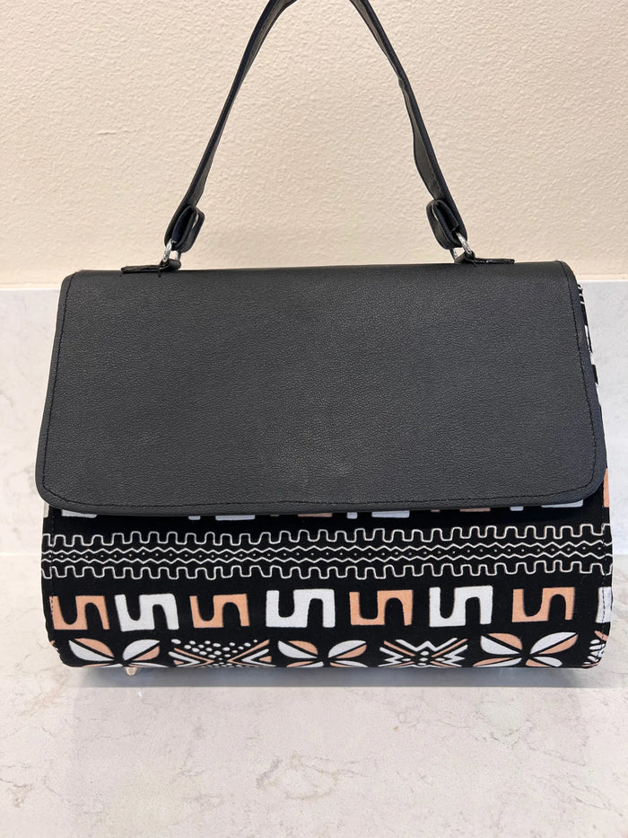 Hananie Mud Print Handbag by Duma Mbili LLC