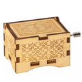 Hand Crank Vintage Wood Carved Sunshine Musical Box by DailySale