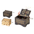 Hand Crank Vintage Wood Carved Sunshine Musical Box by DailySale