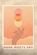 Hand Meets Sky Art Print by Ace The Moon