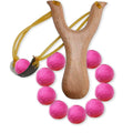 Handcrafted Wood Slingshot With Soft Felt Balls by DailySale