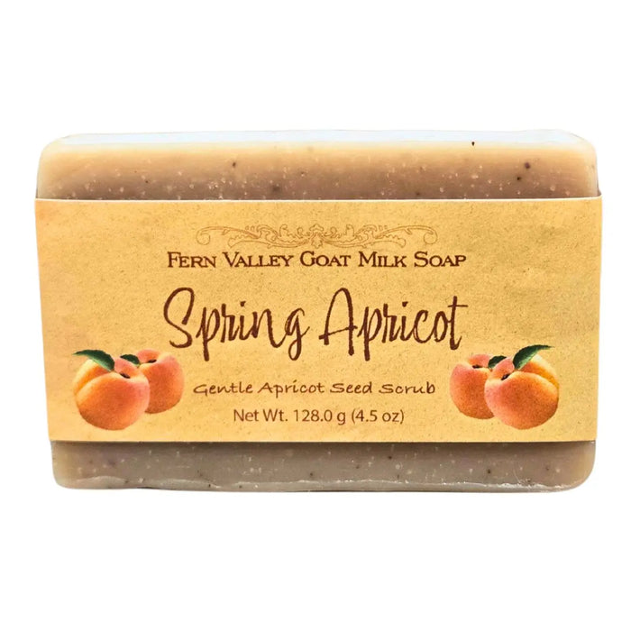 Handmade Goat Milk Soap | Spring Apricot Exfoliating Scrub by Fern Valley Soap