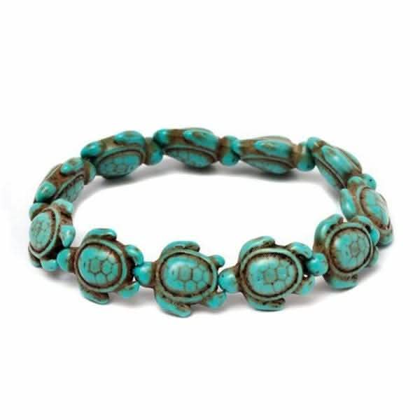 Handmade Turquoise Hawaiian Sea Turtles Bracelet - Turquoise by DailySale