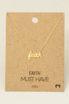 Handwritten Faith Pendant Necklace