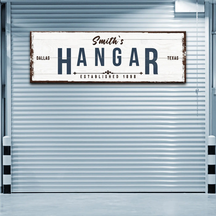 Hangar Sign by Tailored Canvases