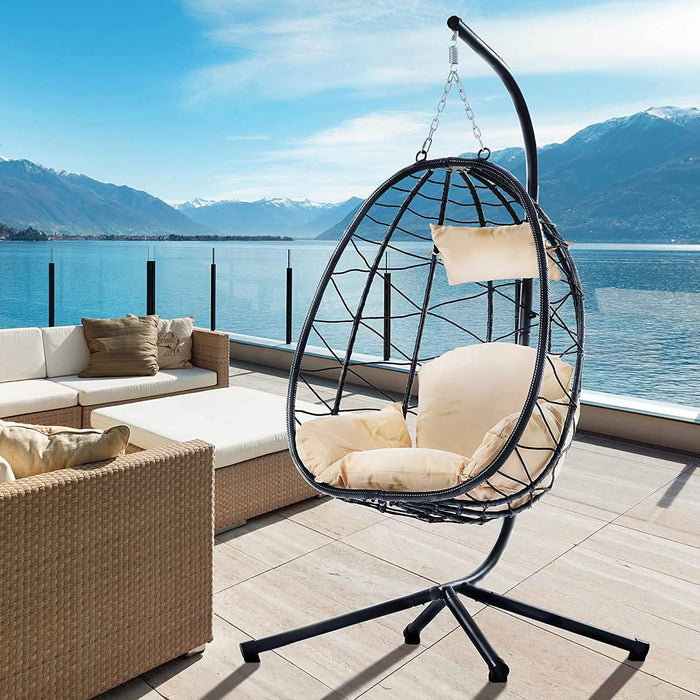 Hanging Egg Chair, Outdoor Indoor Swing Chair by DailySale