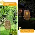 Hanging Solar Woven Lantern Solar Lamp Lights Decoration by DailySale